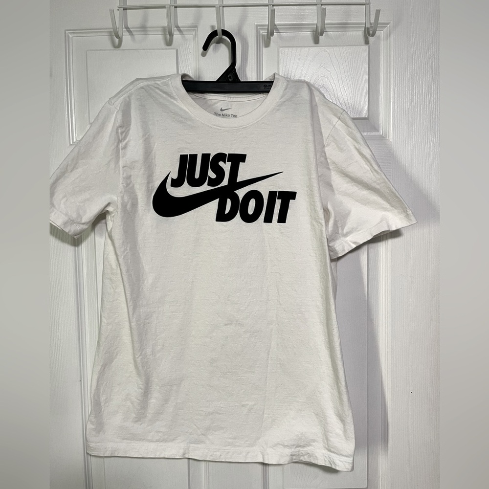 Nike White T-Shirt with Black Logo